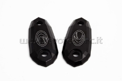 Afbeeldingen van Spiegelafdekplaatjes Evotech Kawasaki ZX6-R 2009-2014-Zwart