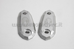 Afbeeldingen van Spiegelafdekplaatjes Evotech Kawasaki ZX6-R 2009-2014-Zilver