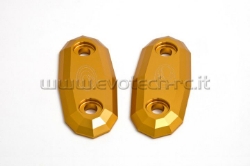 Afbeeldingen van Spiegelafdekplaatjes Evotech Suzuki GSX-R600/750 '06-/ GSX-R1000 '05--Goud