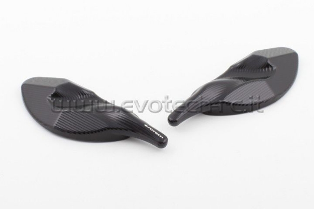 Afbeeldingen van Spiegelafdekplaatjes Evotech Triumph Daytona 675/R '13--Zwart