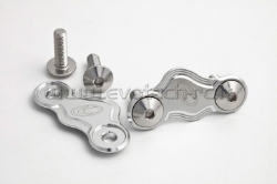 Afbeeldingen van Spiegelafdekplaatjes Evotech Aprilia RSV4 2009--Zilver