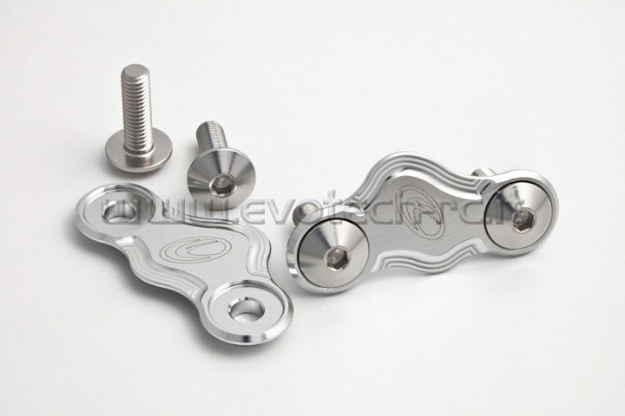 Afbeeldingen van Spiegelafdekplaatjes Evotech Aprilia RSV4 2009--Zilver