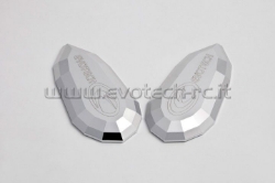 Afbeeldingen van Spiegelafdekplaatjes Evotech Yamaha R1 '98-'06/ R6 '99-'07/ FZS1000 '01-'05-Zilver