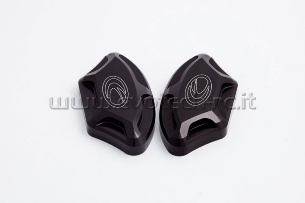 Afbeeldingen van Spiegelafdekplaatjes Evotech Yamaha YZF-R6 2008-2013-Zwart