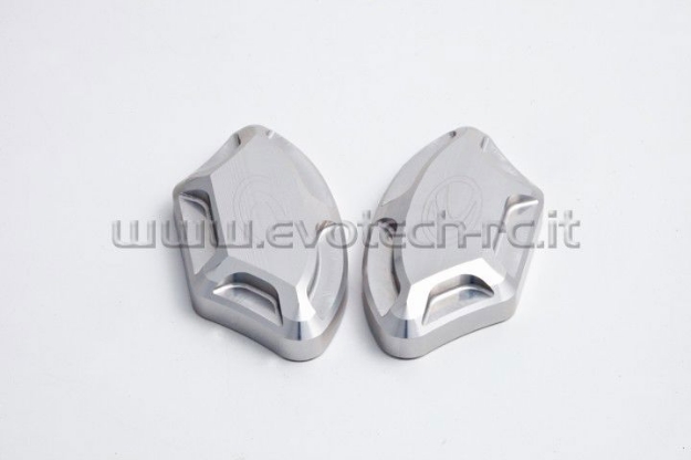 Afbeeldingen van Spiegelafdekplaatjes Evotech Yamaha YZF-R6 2008-2013-Zilver