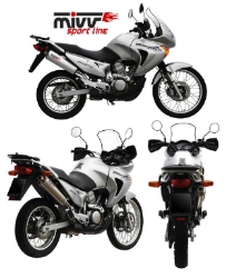 Afbeeldingen van MIVV Oval Classic RVS demper (small) Honda XL650V '00-'04