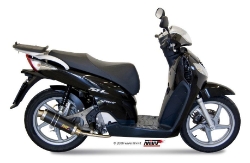 Afbeeldingen van MIVV GP steel black compleet systeem Honda SH125 / SH150 '02-'12