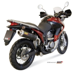 Afbeeldingen van MIVV Oval titanium demper met carbon cap (small) Honda XL700V '08-