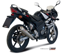 Afbeeldingen van MIVV X-cone RVS compleet systeem Honda CBR125R '04-'10