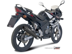 Afbeeldingen van MIVV RVS systeem met X-Cone Black demper Honda CBR125R ’04-10