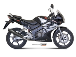 Afbeeldingen van MIVV RVS systeem met X-Cone Black demper Honda CBR125R ’04-10