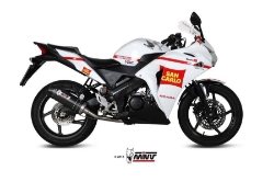 Afbeeldingen van MIVV compleet systeem met carbon oval demper Honda CBR125R '11-