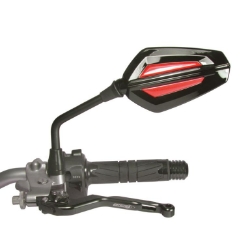 Afbeeldingen van Stuurspiegel model Eighty links/rechts zwart/rood Chaft