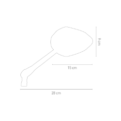 Afbeeldingen van Spiegel model Crusty zwart links/rechts Chaft