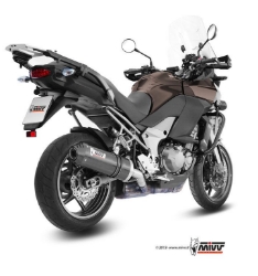 Afbeeldingen van MIVV Oval titanium demper met carbon cap (big) Kawasaki Versys '12-