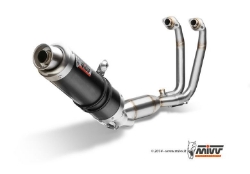 Afbeeldingen van MIVV 2 in 1 compleet systeem met steel black GP demper Kawasaki Ninja '13-