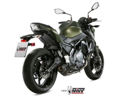 Afbeeldingen van MIVV systeem met oval carbon Kawasaki Ninja 650 / Z650 '17-22 (1 lambda)