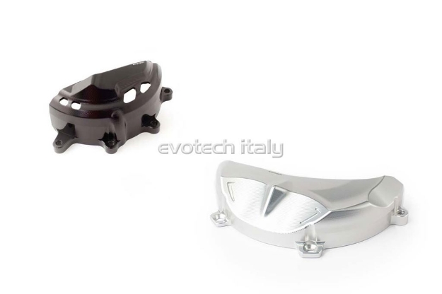 Afbeeldingen van Engine Protector kit Evotech voor Ducati Panigale V4/R zilver/zwart