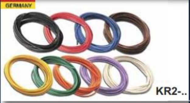 Afbeeldingen van Electrodraad 5 meter, 0,75QMM Baas-groen