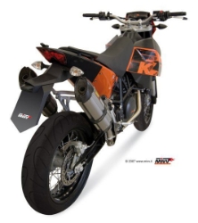 Afbeeldingen van MIVV Suono Steel Black RVS dempers KTM 690 Supermoto / Super Enduro '07-