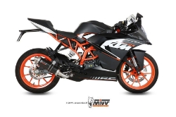 Afbeeldingen van MIVV RVS systeem met GP carbon demper KTM RC125 '14-