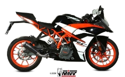 Afbeeldingen van MIVV X-M1 Black RVS KTM Duke 125/390 / RC 125/390 '17-