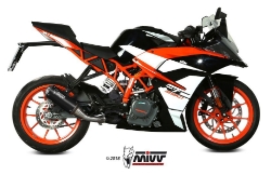 Afbeeldingen van MIVV MK3 Black RVS KTM Duke 125/390 / RC125/390 '17-