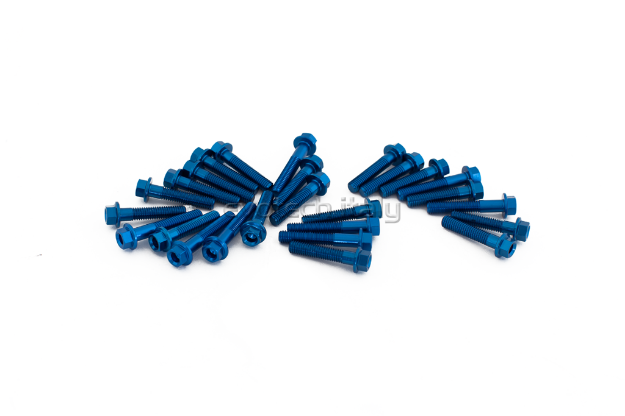 Afbeeldingen van Blokboutenset Evotech aluminium Honda CBR1000RR-R / SP '20- blauw