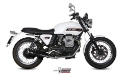 Afbeeldingen van MIVV RVS BLACK GHIBLI dempers Moto Guzzi V7 Classic / Special / Stone '08-