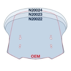 Afbeeldingen van Vervangingsruit National Cycle VStream tall transparant Honda GL1800 Gold Wing '18-