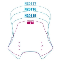 Afbeeldingen van Vervangingsruit National Cycle VStream sport donker getint Kawasaki Versys 650/1000 '15-'16