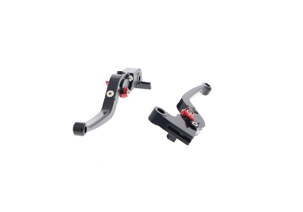 Afbeeldingen van Rem/koppelinghendelset opklapbaar Evotech Performance Triumph Speed Triple '11-'15