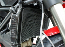 Afbeeldingen van Radiatorcover upper zwart Evotech Performance Ducati Streetfighter 1098 '09-13