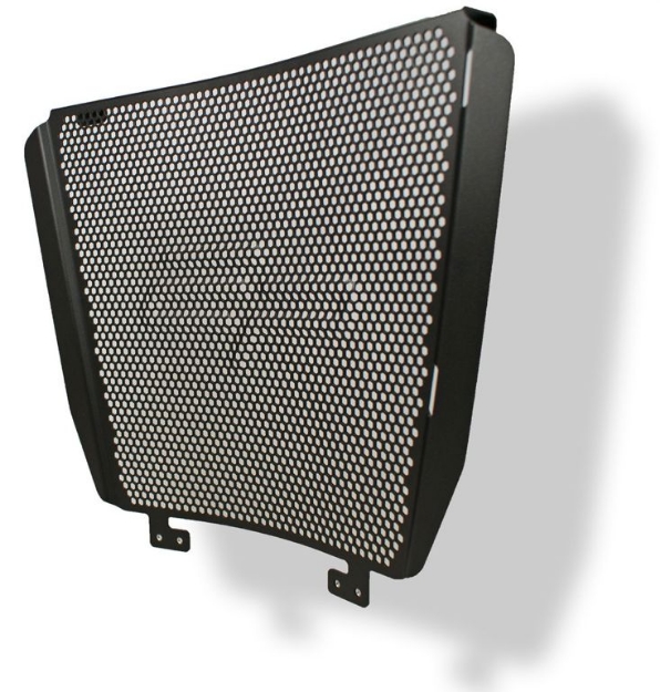 Afbeeldingen van Radiatorcover zwart Evotech Performance Aprilia Tuono V4 1100 RR '15-16