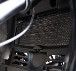 Afbeeldingen van Radiatorcover zwart Evotech Performance Aprilia RS4 125 '11-