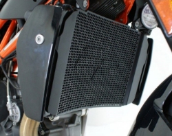 Afbeeldingen van Radiatorcover zwart Evotech Performance KTM Duke 690 '12-19