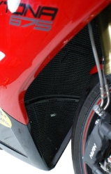 Afbeeldingen van Radiatorcover en uitlaatcover zwart Evotech Performance Triumph Daytona 675 '13-17