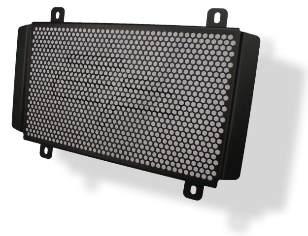 Afbeeldingen van Radiatorcover zwart Evotech Performance Kawasaki Ninja 300 '13-15