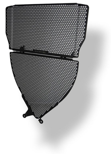 Afbeeldingen van Radiator / uitlaatbochten cover set zwart Evotech Performance Yamaha YZF-R3 '15-18