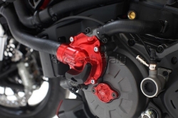 Afbeeldingen van Waterpomp Protector met kunststof slider links Evotech voor diverse Ducati modellen