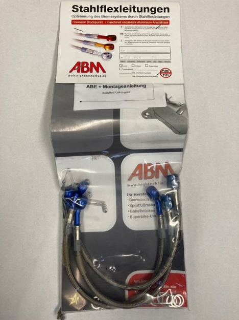 Afbeeldingen van Stahlflex remleidingset voorzijde 3-delig Honda CB750 '89