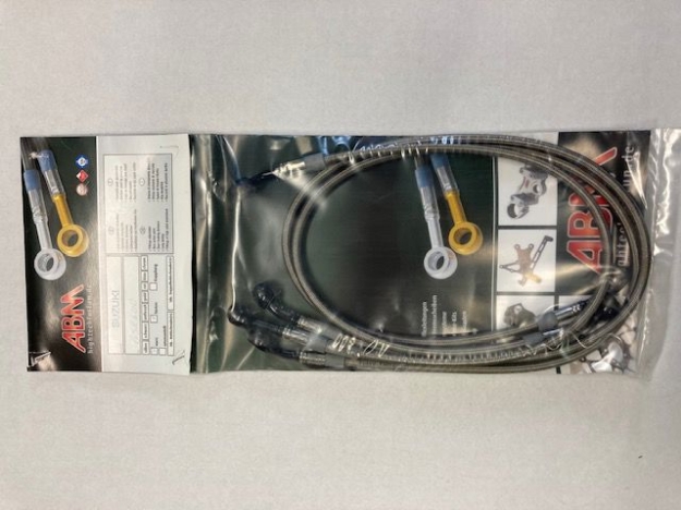 Afbeeldingen van Stahlflex remleidingset voorzijde 2-delig + achter Suzuki GSR600 '06-12