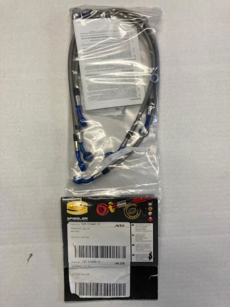 Afbeeldingen van Stahlflex remleidingset voorzijde 2-delig + achter Yamaha R1 '04-06