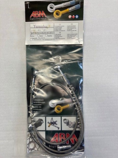 Afbeeldingen van Stahlflex remleidingset voorzijde 2-delig Yamaha R6 '08-16