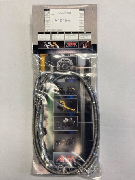 Afbeeldingen van Stahlflex remleidingset voorzijde 2-delig Kawasaki ZX9-R '96-97