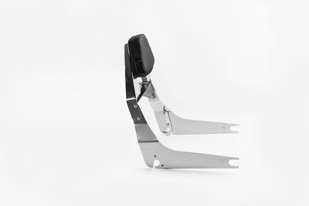 Afbeeldingen van Sissybar zwart Custom Acces model CL voor diverse Harley Davidson modellen