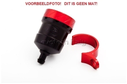 Afbeeldingen van Remvloeistofpotje aluminium 15ml Evotech mat zwart/rood