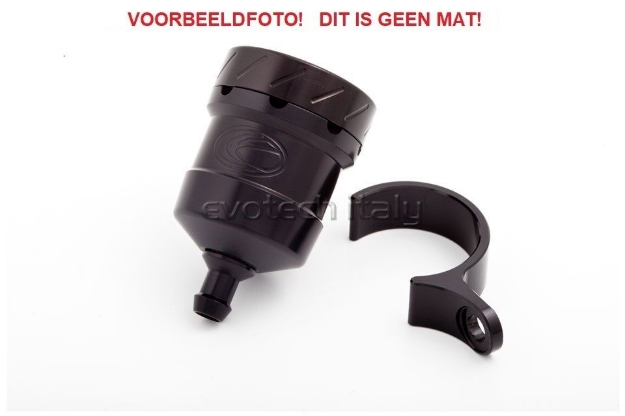 Afbeeldingen van Remvloeistofpotje aluminium 15ml Evotech mat zwart/mat zwart