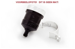 Afbeeldingen van Remvloeistofpotje aluminium 15ml Evotech mat zwart/zilver