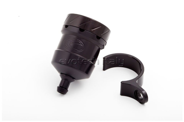 Afbeeldingen van Remvloeistofpotje aluminium 15ml Evotech zwart/zwart